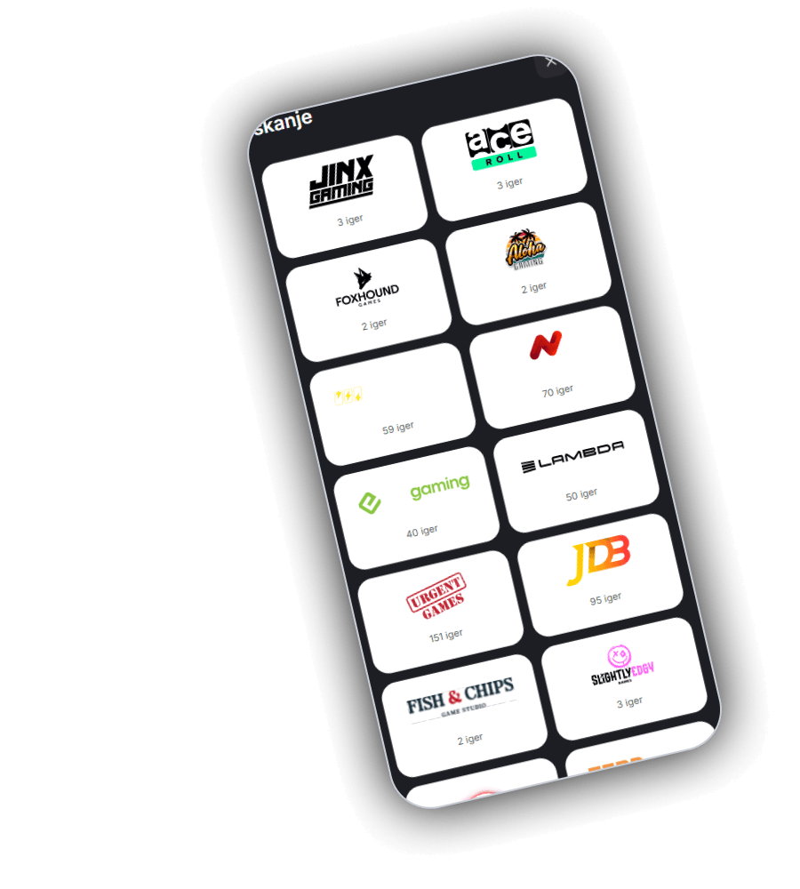 Okno Iskanje Zeppelin Casino na telefonu z belimi karticami ponudnikov Jinx Gaming 3 iger, Ace Roll 3 iger, Foxhound Games 2 iger, Aloha Gaming 2 iger, karticami s 59 in 70 igrami, Lambda 50 iger, kartico gaming s 40 igrami, Urgent Games 151 iger, JDB 95 iger, Fish and Chips Game Studio 2 iger in Slightly Edgy Games 3 iger
